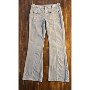 American Eagle Womens 12 Long 33 x 33 Low Rise Relaxed Flare Pant Cotton Stretch